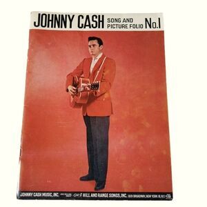 Vintage 1958 Rare Song and Picture Folio Johnny Cash No. 1 Lyrics and Photos